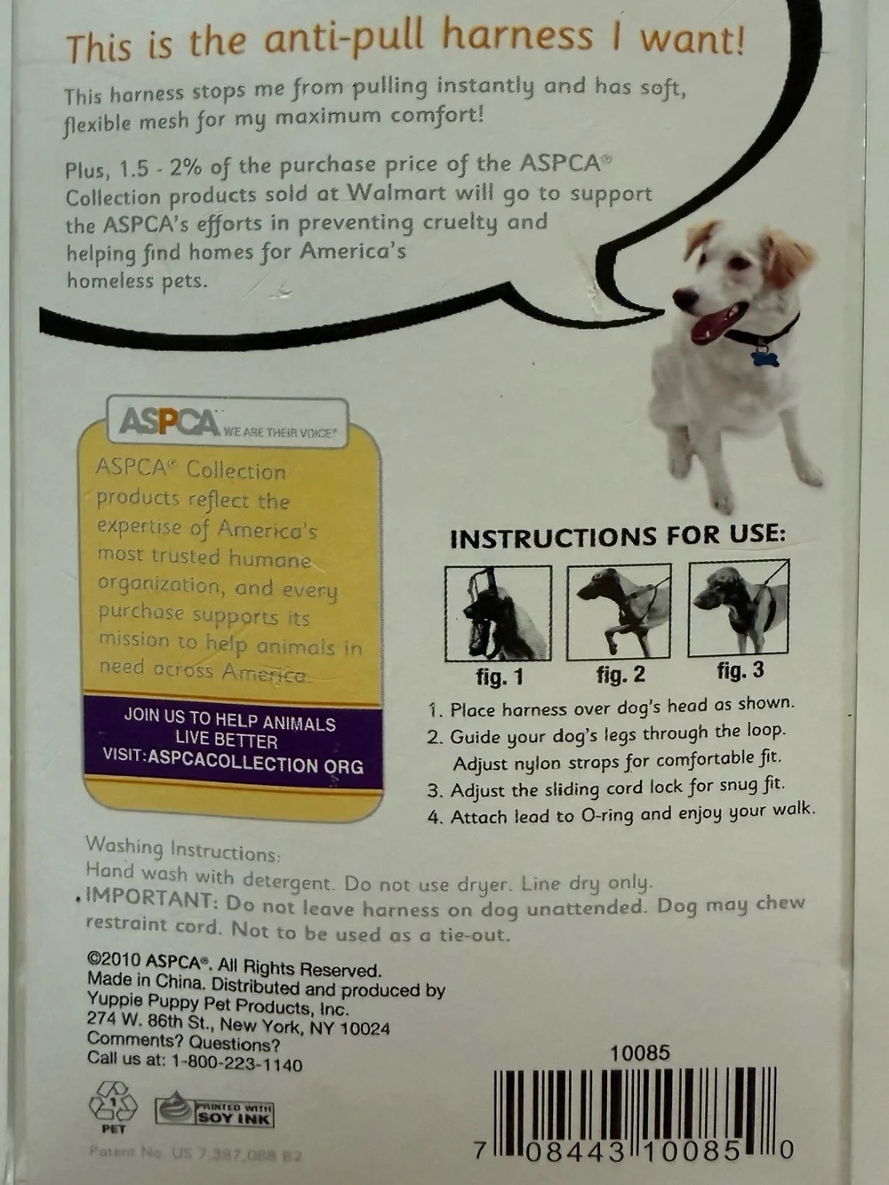 ASPCA anti-pull mesh harness
